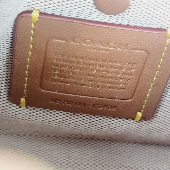 Coach TATE 18 Colorblock Top Handle 3 Compartment Bag Pink Burgundy - Picture 10 of 16